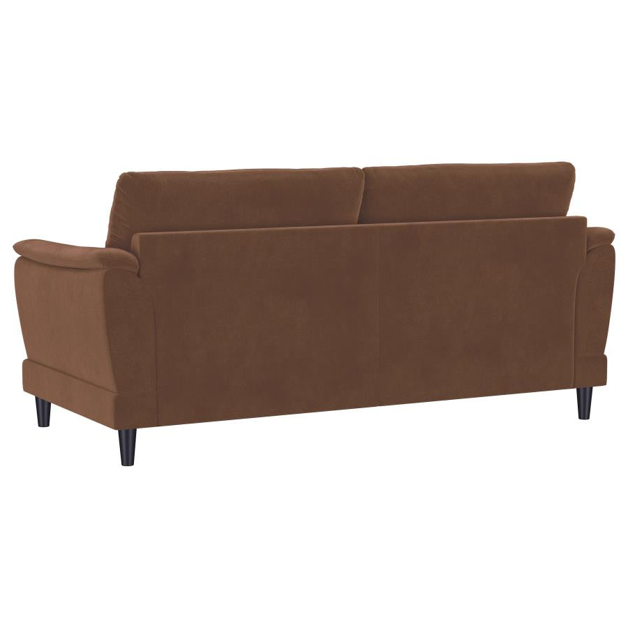 Selma Velvet Upholstered Crescent Arm Sofa Rust-zoom-6