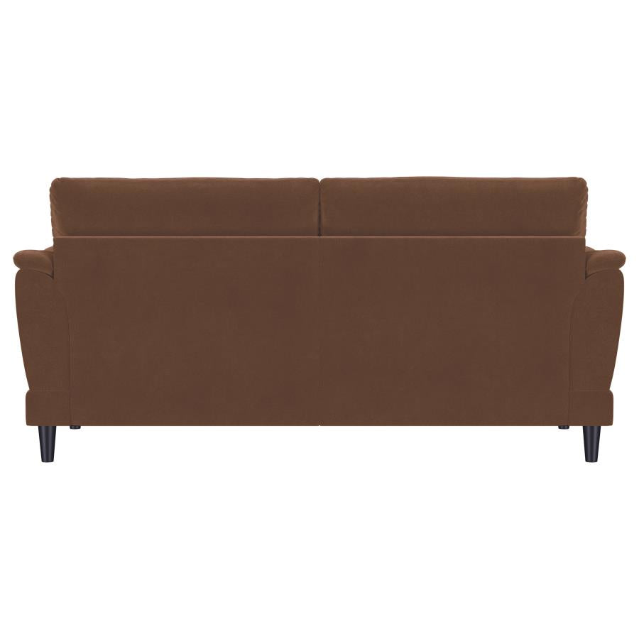 Selma Velvet Upholstered Crescent Arm Sofa Rust-zoom-7