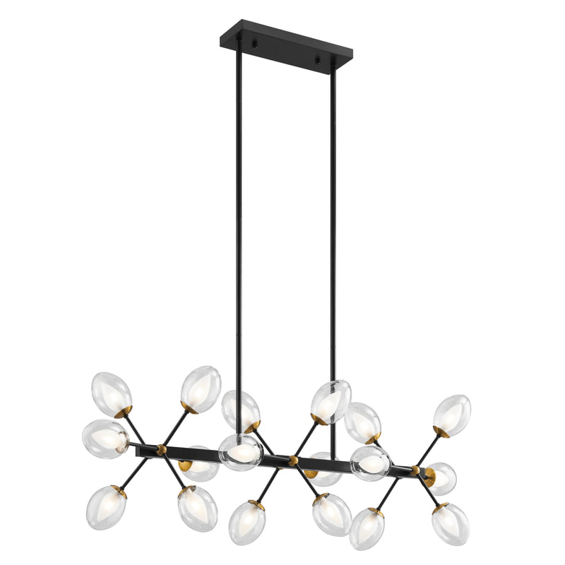 Nodus Crystal Rectangular Chandelier // 18 Lights-zoom-