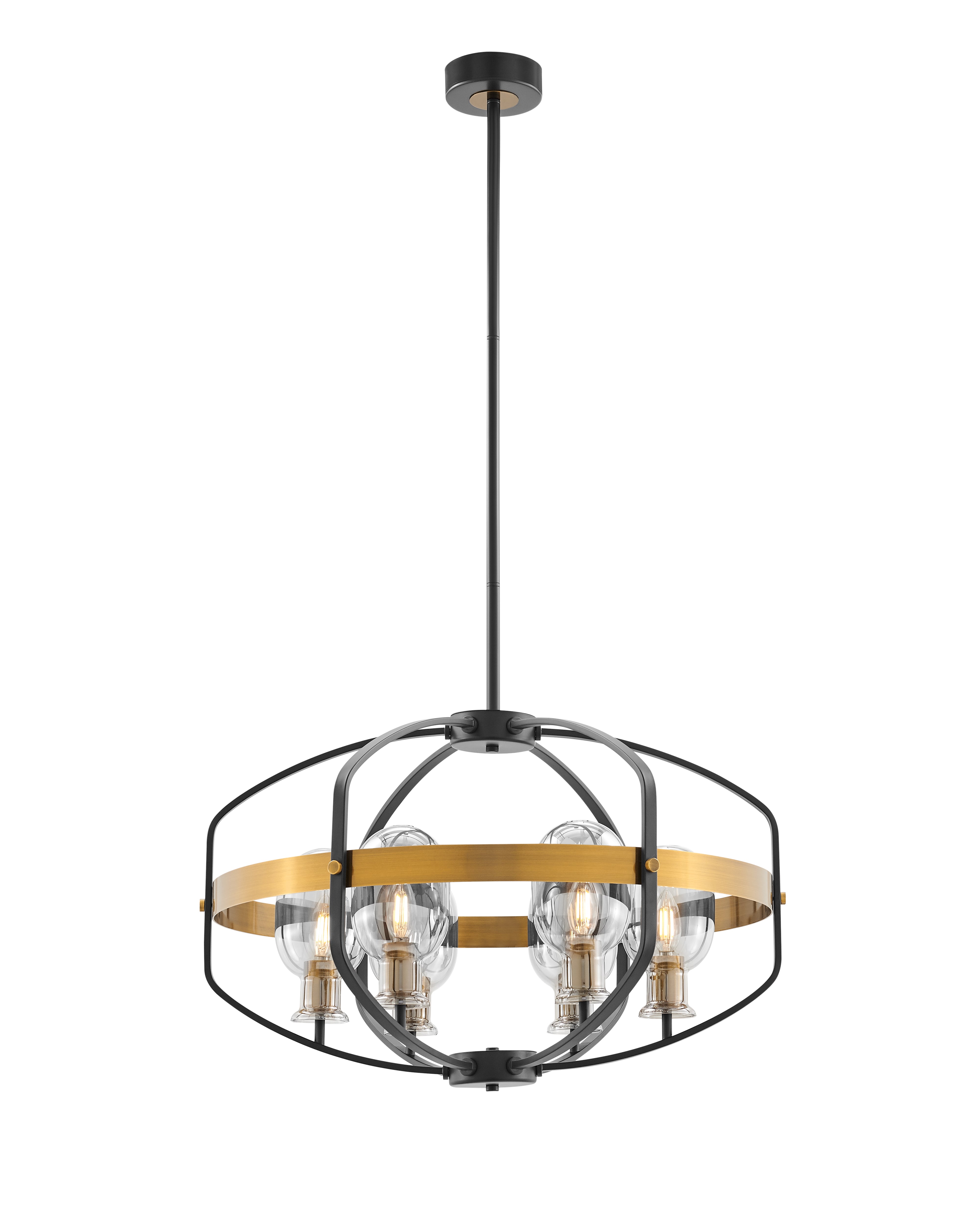 Opia Vintage Chandelier Gold & Black // 8 Light-zoom-1