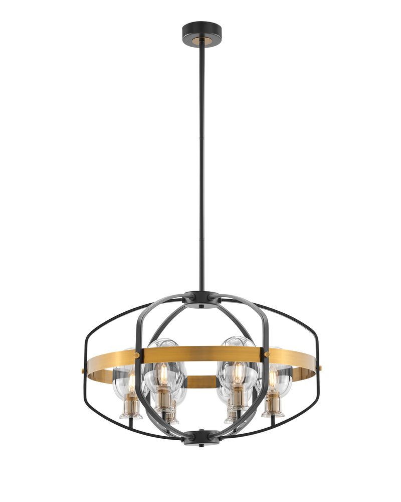 Opia Vintage Chandelier Gold & Black // 8 Light-zoom-