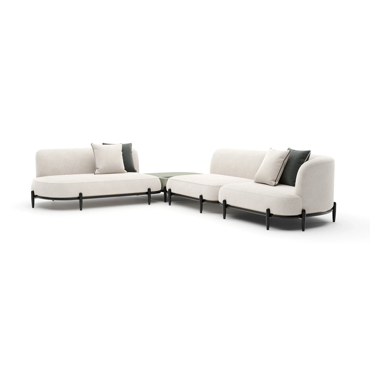 Caracole Madera Sectional – angle view – Lusso Furniture Miami