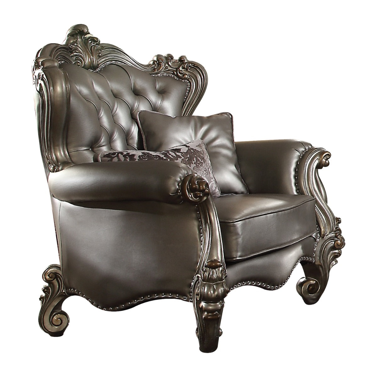 ACME Versailles Accent Chair with 2 Pillows – detail – Lusso Furniture Miami
