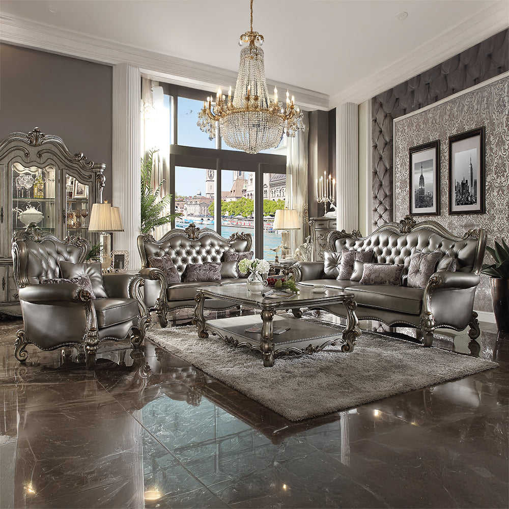 ACME Versailles Accent Chair with 2 Pillows – room setting – Lusso Furniture Miami