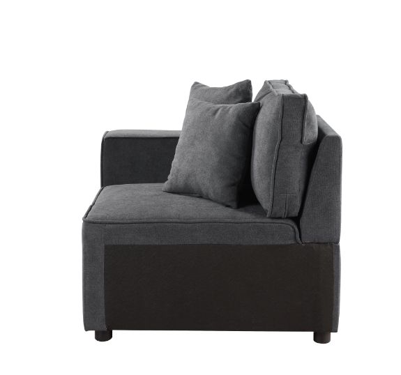 ACME Silvester Modular Left Facing Chair – side view – Lusso Furniture Miami