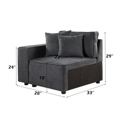 ACME Silvester Modular Left Facing Chair – room setting – Lusso Furniture Miami