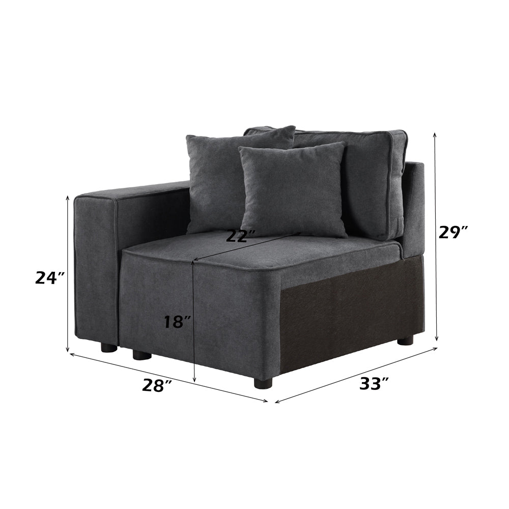 ACME Silvester Modular Left Facing Chair – room setting – Lusso Furniture Miami