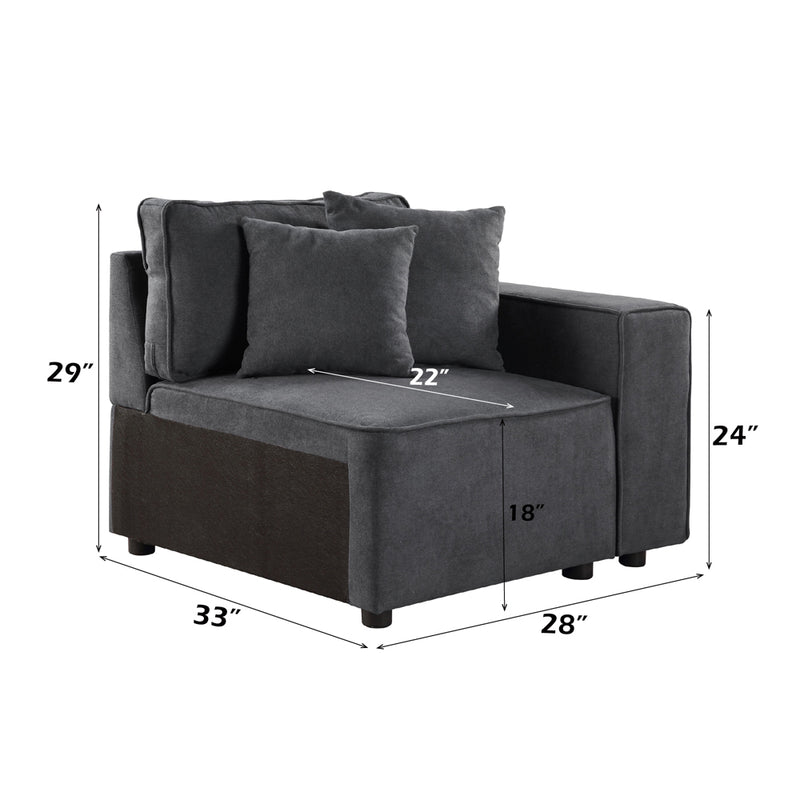 ACME Silvester Modular Right Facing Chair-zoom-