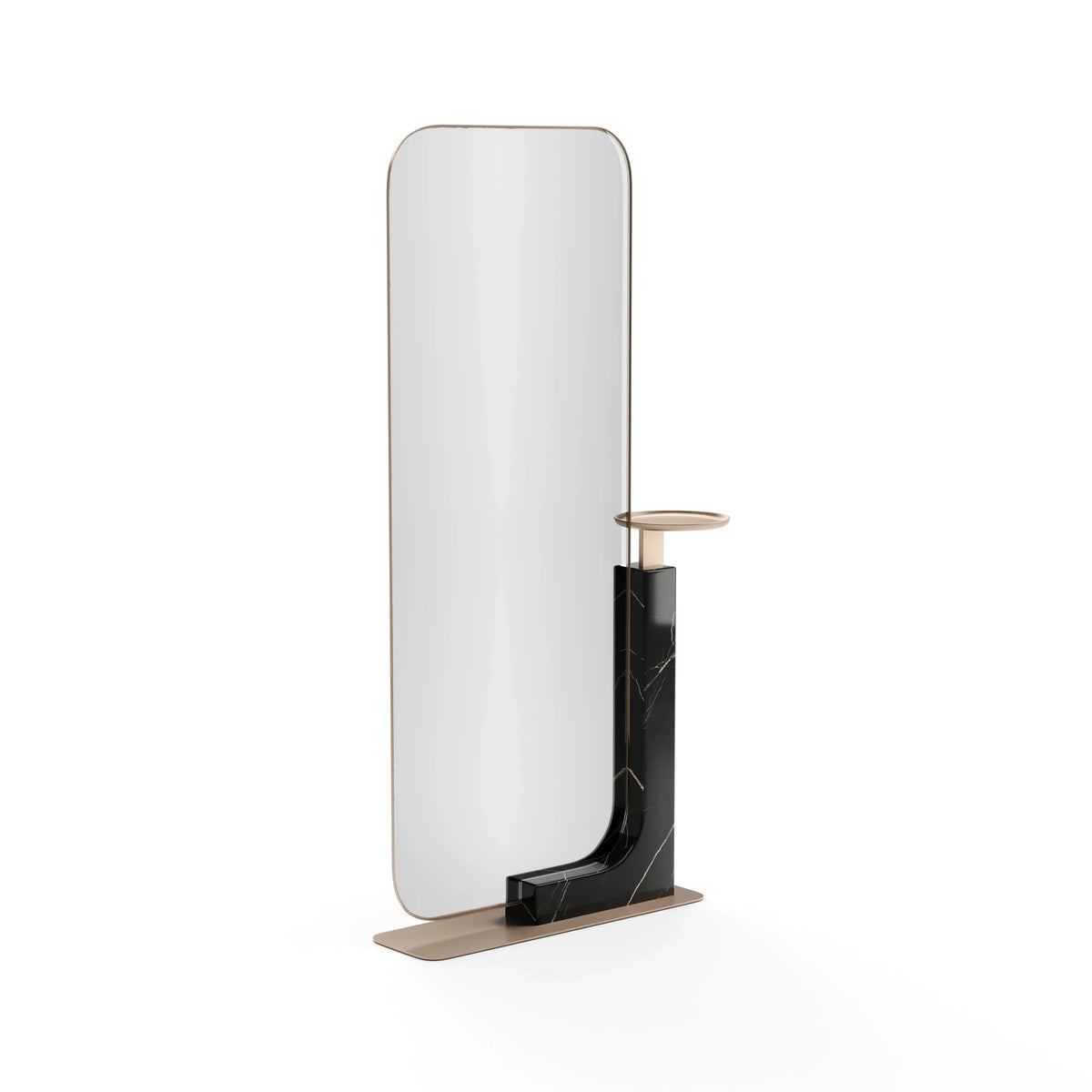 Caracole Overlap Floor Mirror – side view – Lusso Furniture Miami