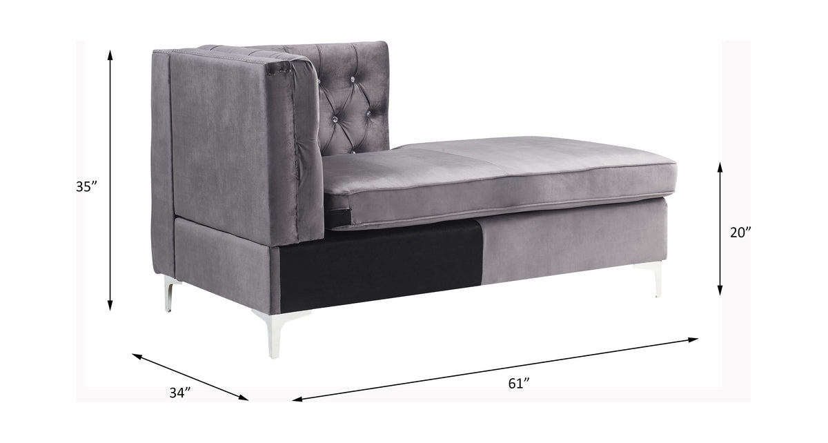 ACME Jaszira Modular Chaise – room setting – Lusso Furniture Miami