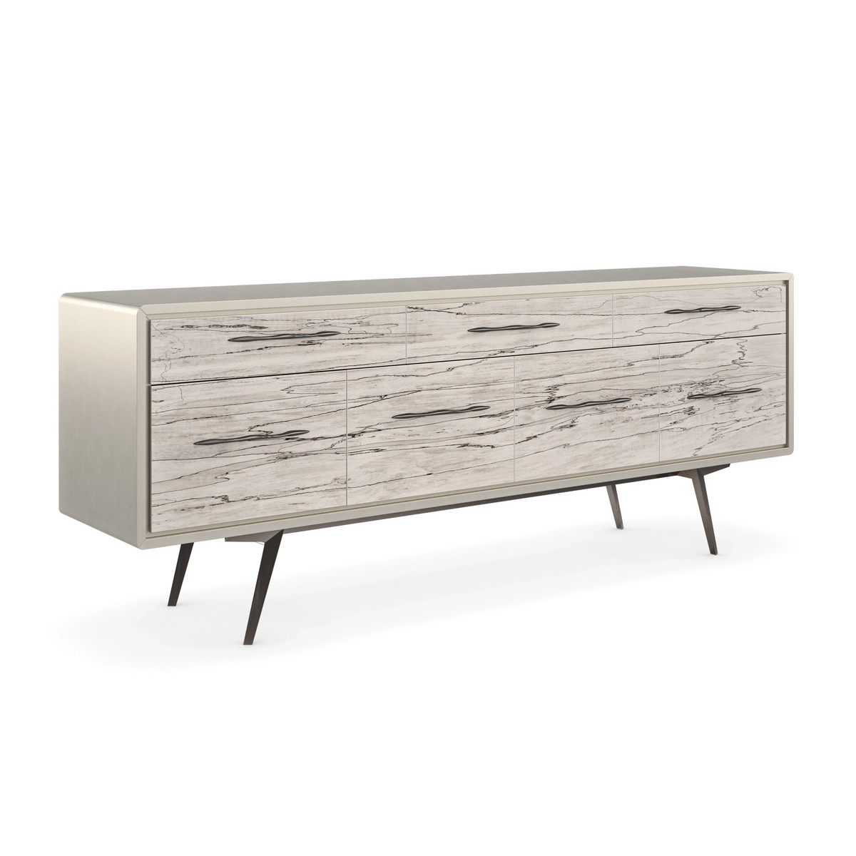 Caracole Highs And Lows Credenza – back view – Lusso Furniture Miami