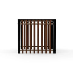 Caracole Pinstripe Dark End Table – side view – Lusso Furniture Miami