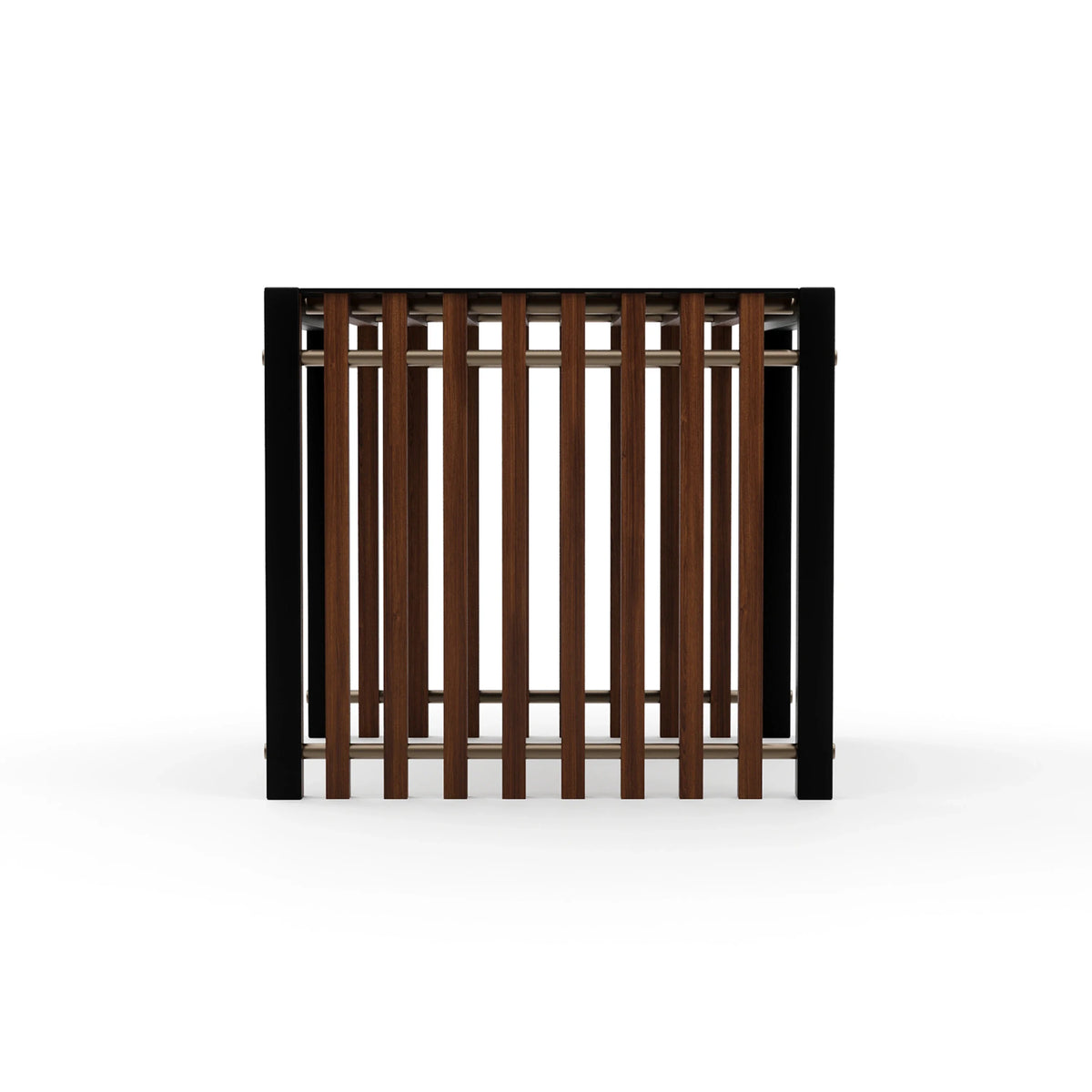 Caracole Pinstripe Dark End Table – side view – Lusso Furniture Miami