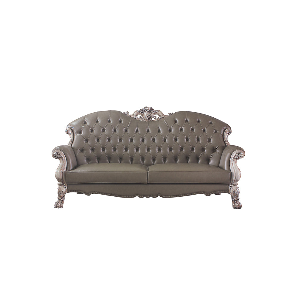 ACME Dresden Sofa with 5 Pillows – angle view – Lusso Furniture Miami