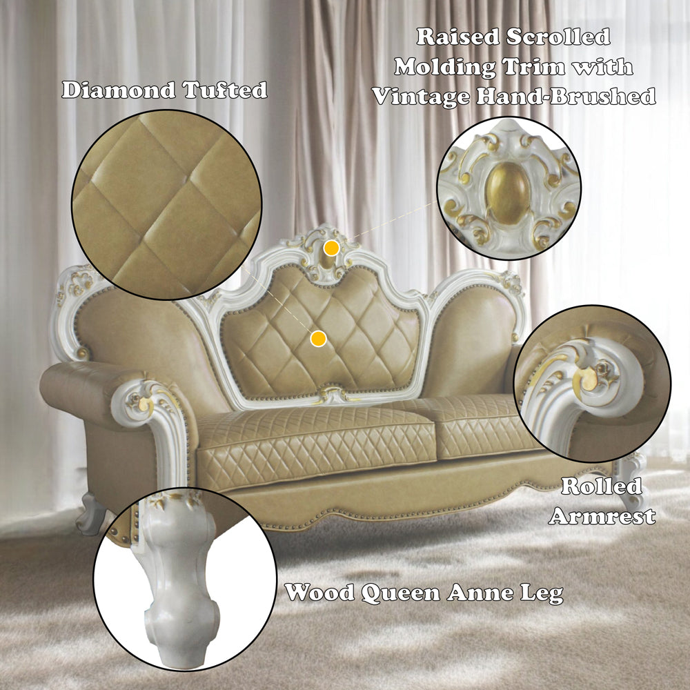 ACME Picardy Sofa with 5 Pillows – top view – Lusso Furniture Miami
