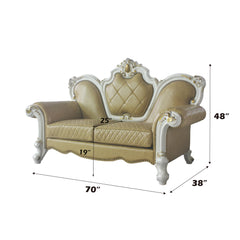 ACME Picardy Loveseat with 3 Pillows – room setting – Lusso Furniture Miami