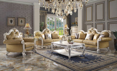 ACME Picardy Loveseat with 3 Pillows – close-up – Lusso Furniture Miami
