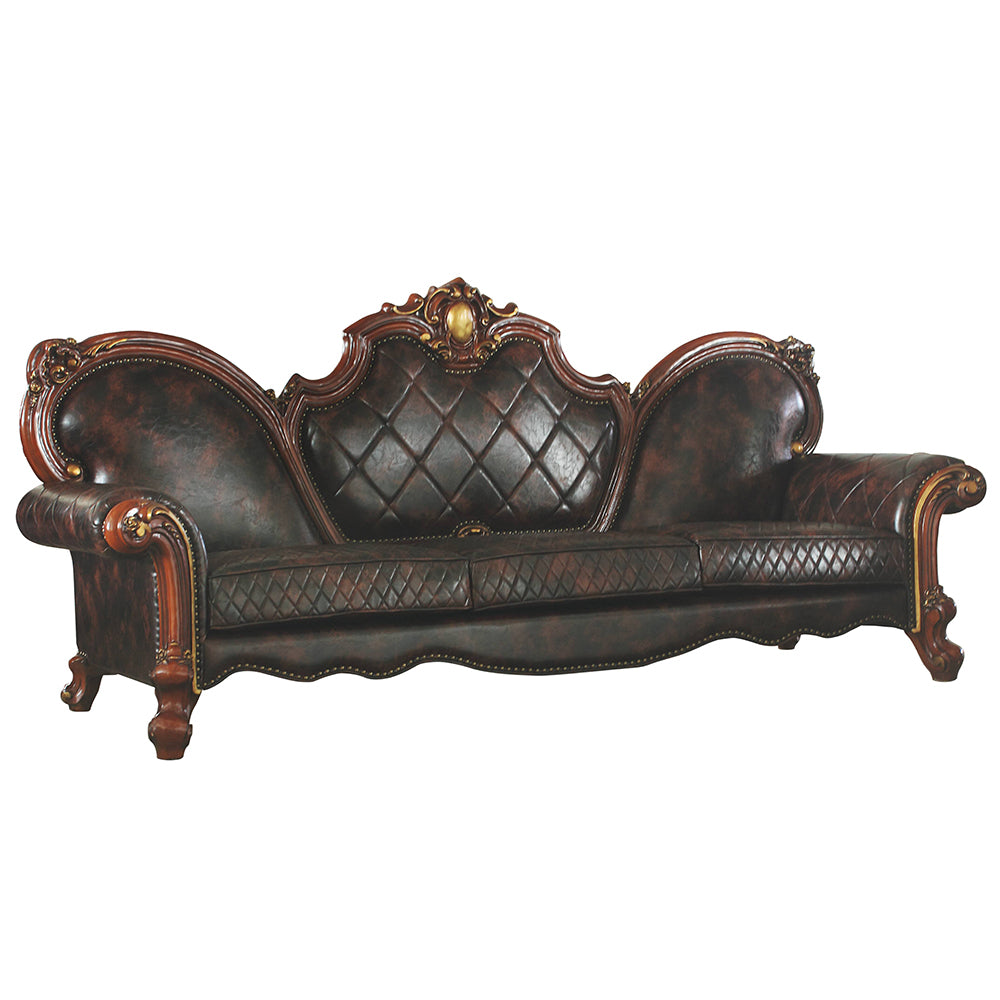 ACME Picardy Oversized Sofa with 5 Pillows – angle view – Lusso Furniture Miami