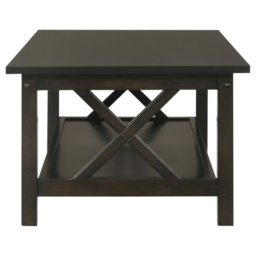 Rachelle 3-piece Rectangular Coffee Table Set Deep Merlot-zoom-5