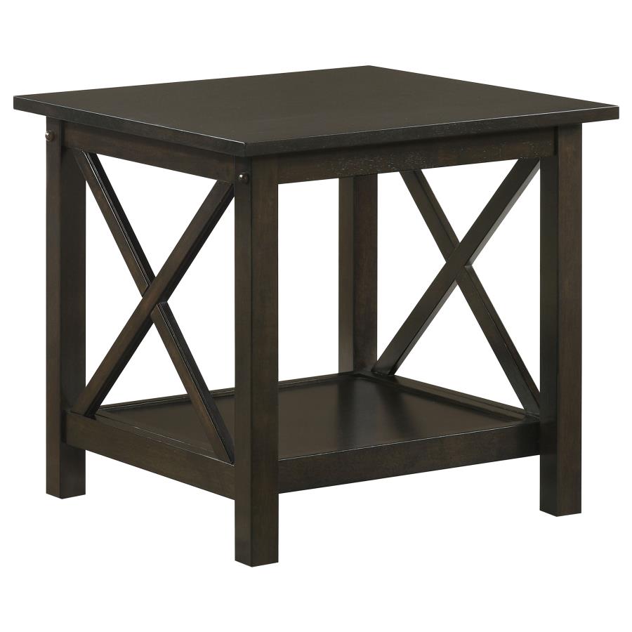 Rachelle 3-piece Rectangular Coffee Table Set Deep Merlot-7