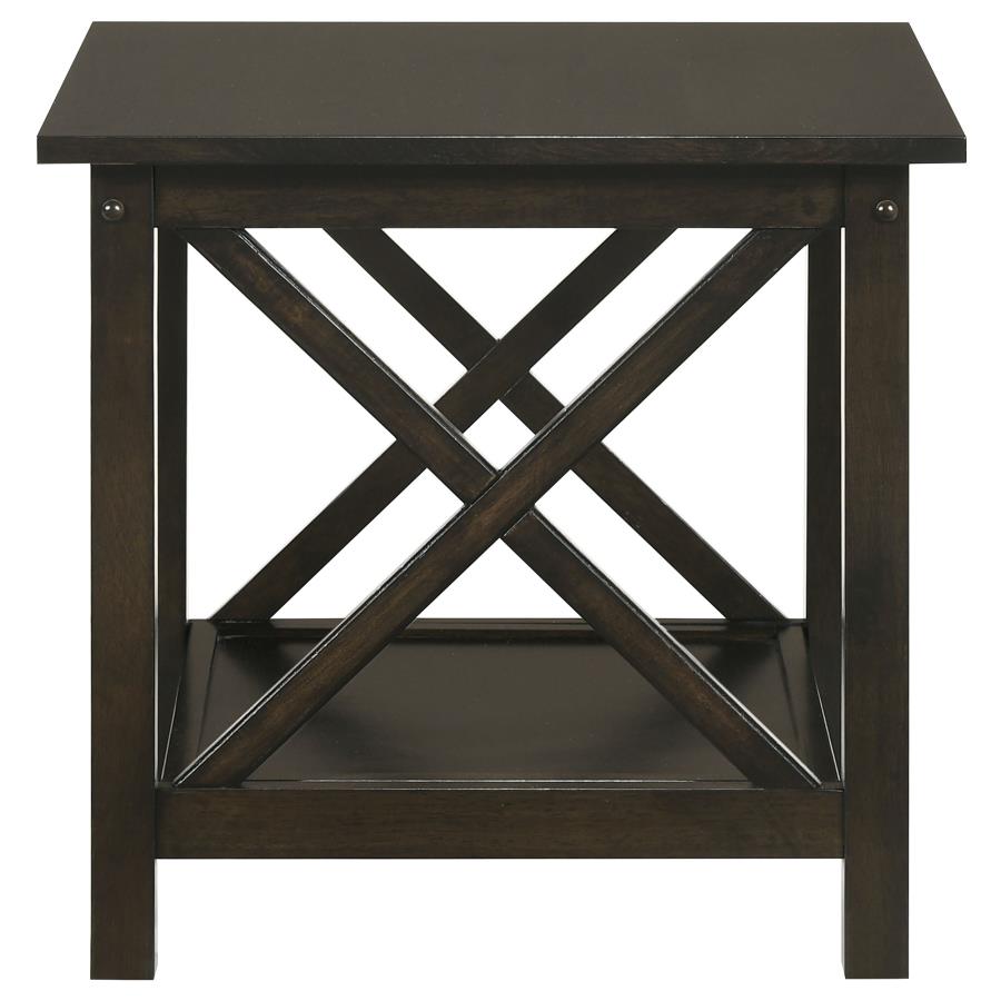 Rachelle 3-piece Rectangular Coffee Table Set Deep Merlot-zoom-9