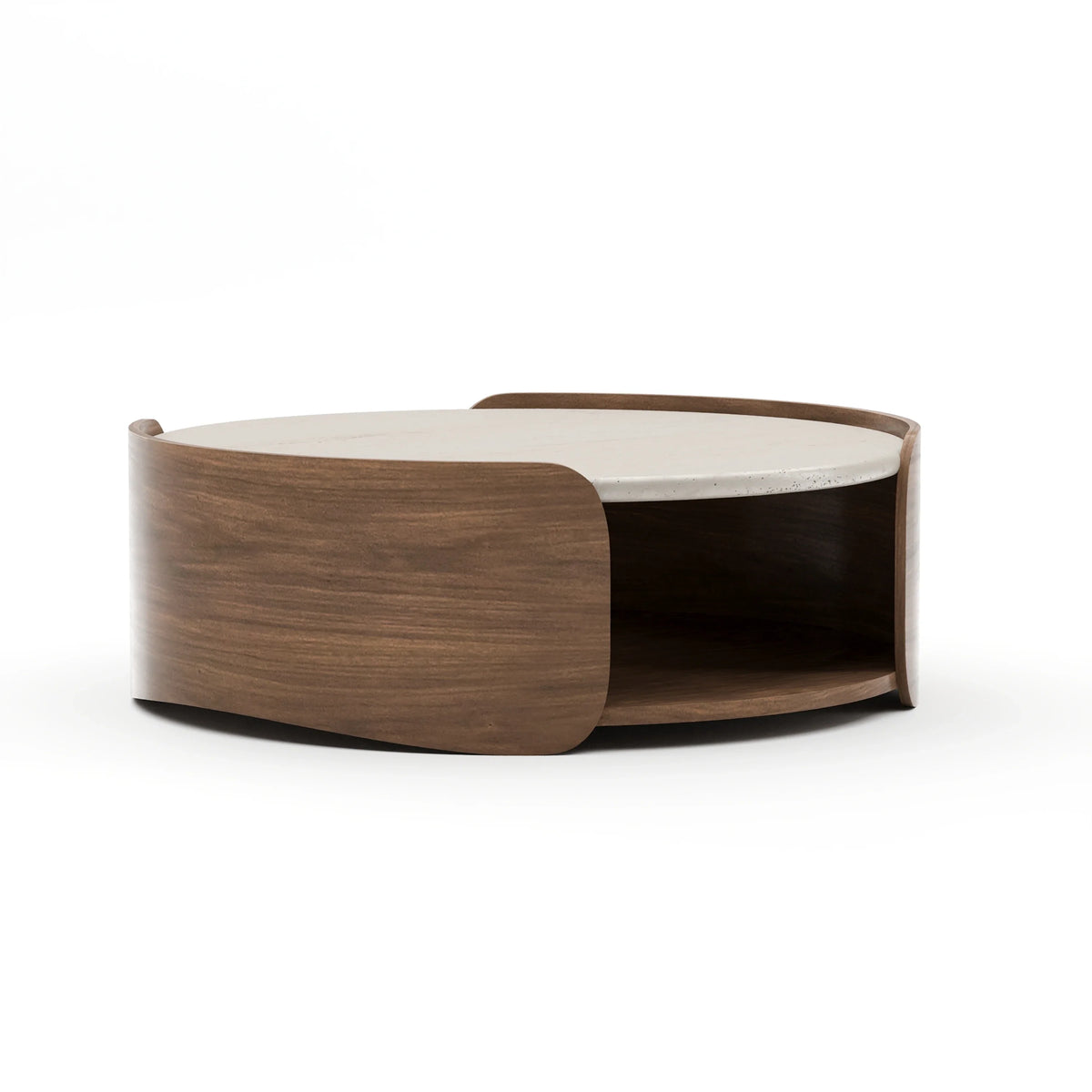 Caracole Fleur Open Cocktail Table – angle view – Lusso Furniture Miami