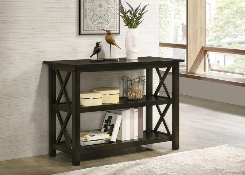 Rachelle 2-shelf Wood Entryway Console Table Deep Merlot-zoom-