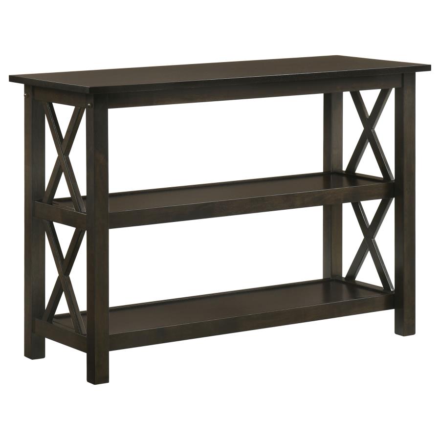 Rachelle 2-shelf Wood Entryway Console Table Deep Merlot-1