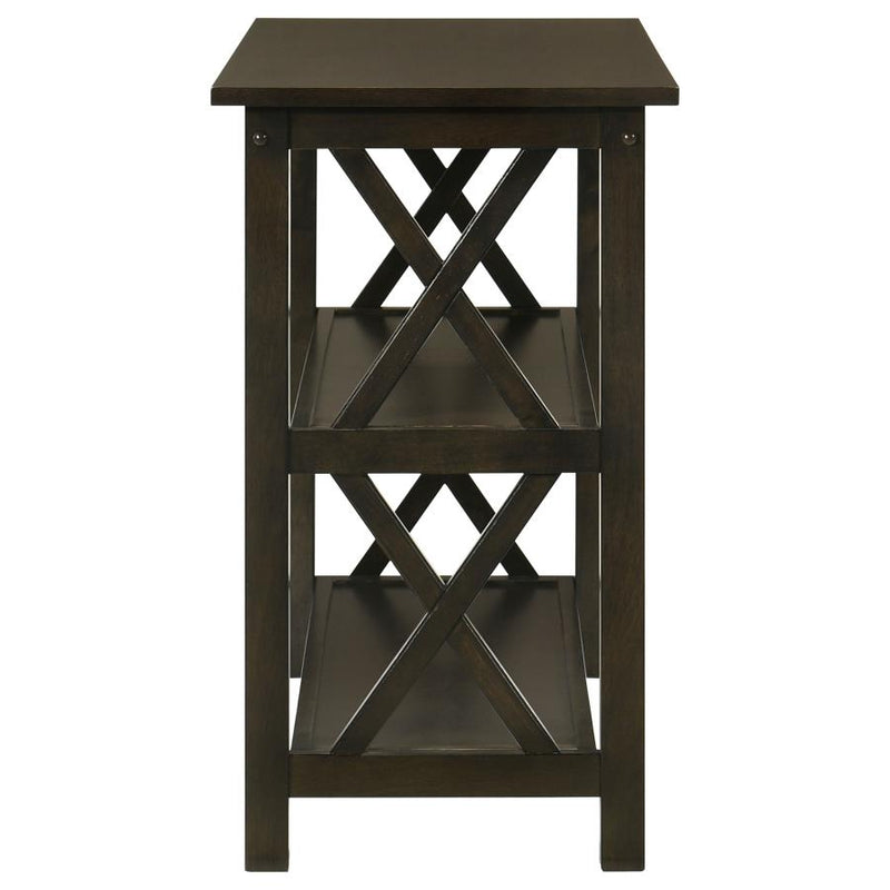 Rachelle 2-shelf Wood Entryway Console Table Deep Merlot-zoom-