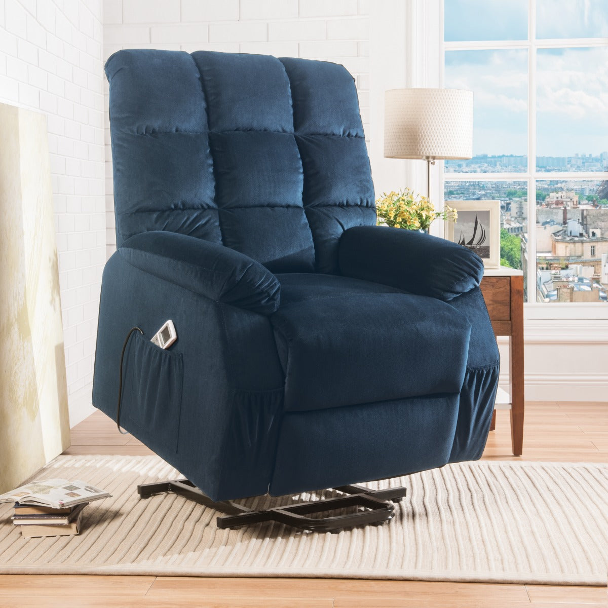 ACME Ipompea Power Lift Recliner – front view – Lusso Furniture Miami