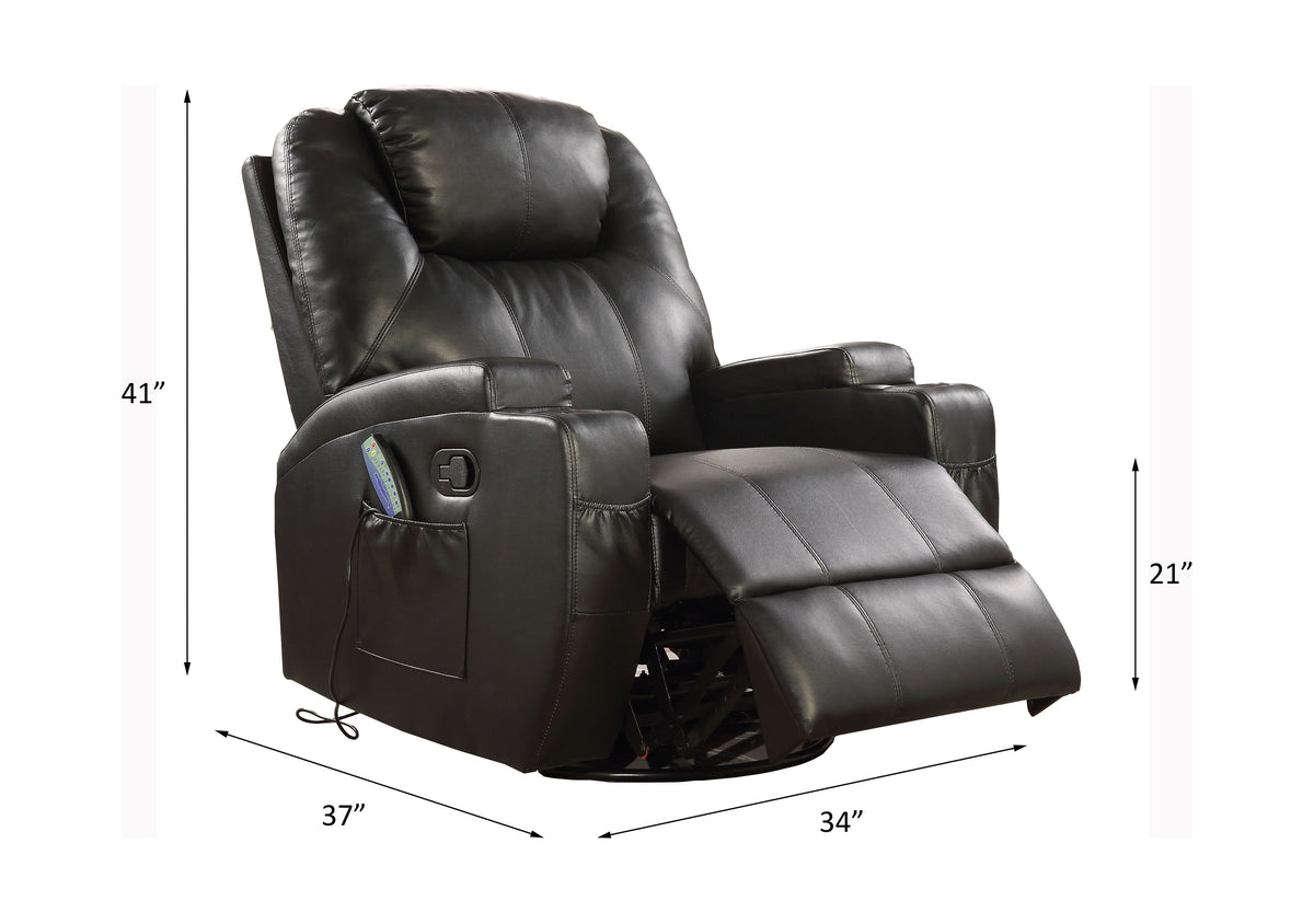 ACME Waterlily Swivel Rocker Recliner – top view – Lusso Furniture Miami