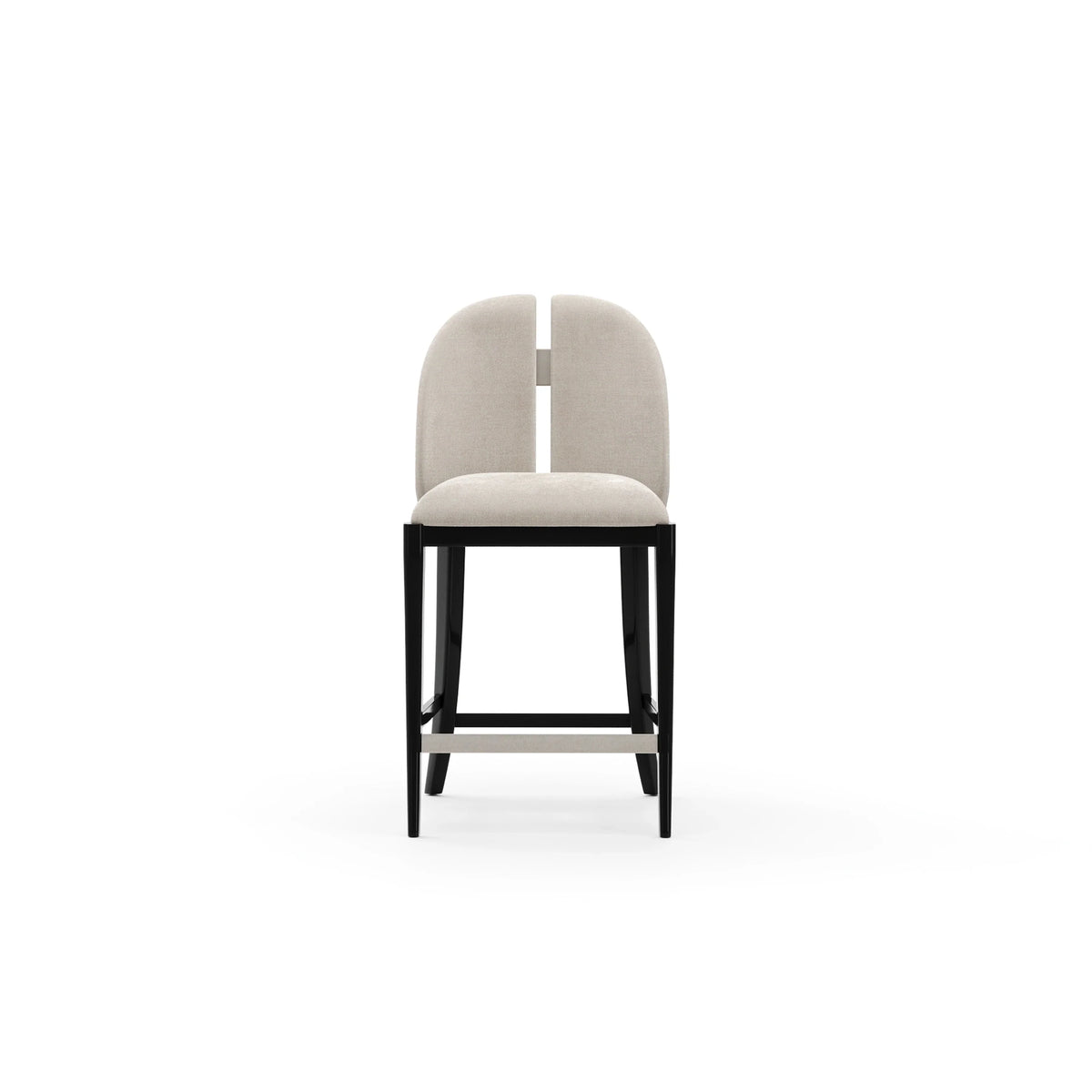 Caracole Cameo Counter Stool – front view – Lusso Furniture Miami