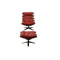 ACME Gandy Chair & Ottoman – room setting – Lusso Furniture Miami