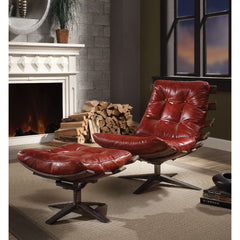 ACME Gandy Chair & Ottoman – back view – Lusso Furniture Miami