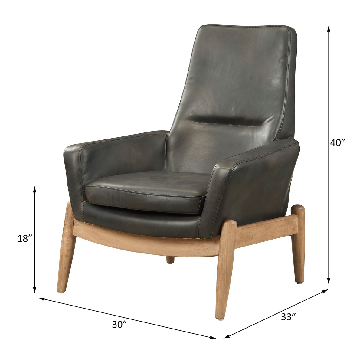 ACME Dolphin Accent Chair – top view – Lusso Furniture Miami