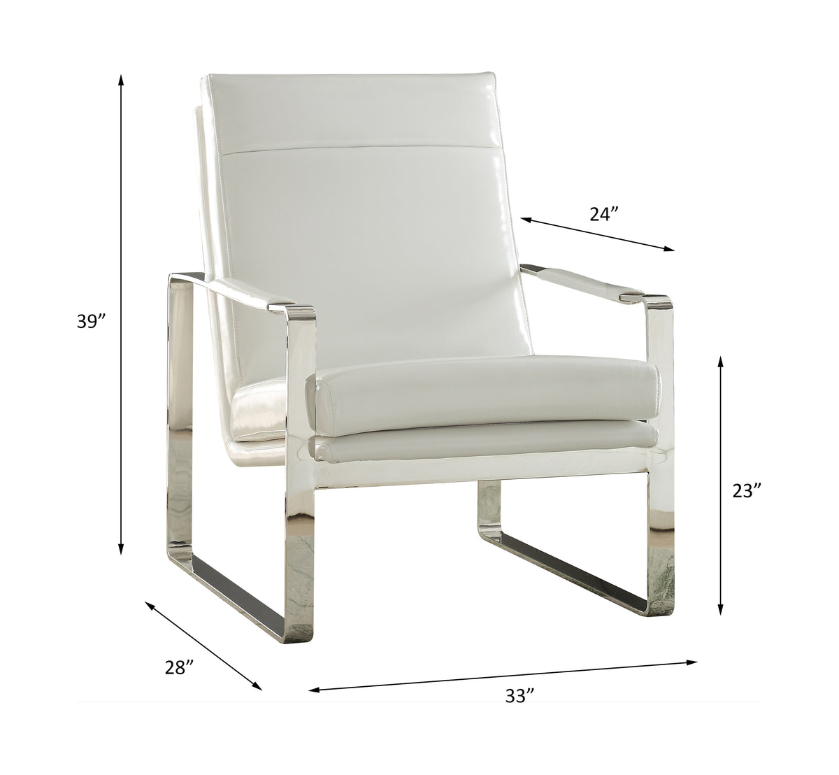 ACME Rafael Accent Chair – angle view – Lusso Furniture Miami