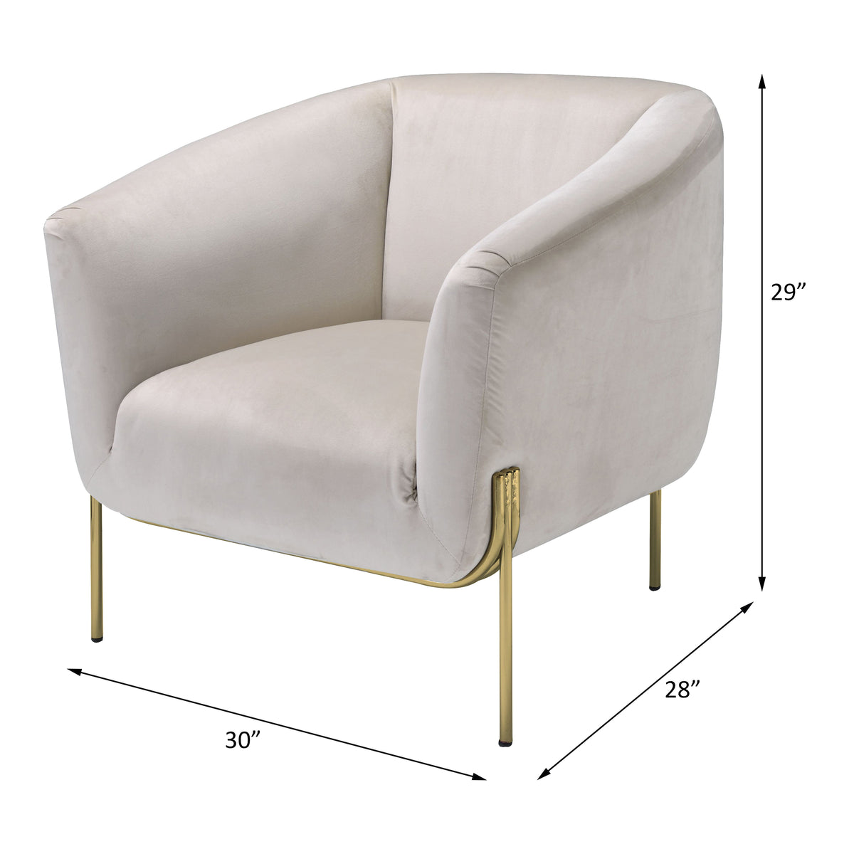 ACME Carlson Accent Chair – back view – Lusso Furniture Miami