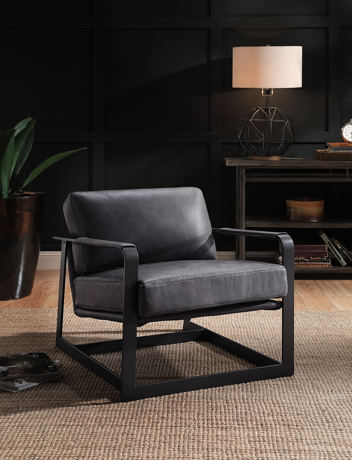 ACME Locnos Accent Chair – alternate view – Lusso Furniture Miami