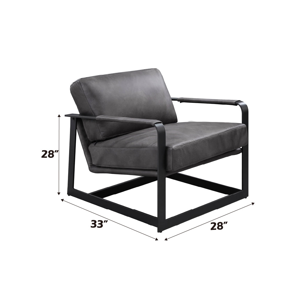 ACME Locnos Accent Chair – finish detail – Lusso Furniture Miami