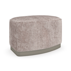 Caracole Small Wonder Ottoman – front view – Lusso Furniture Miami