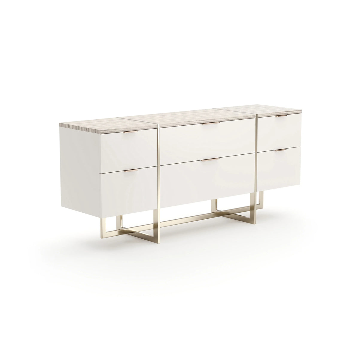 Caracole Wish You Were Here Dresser – side view – Lusso Furniture Miami