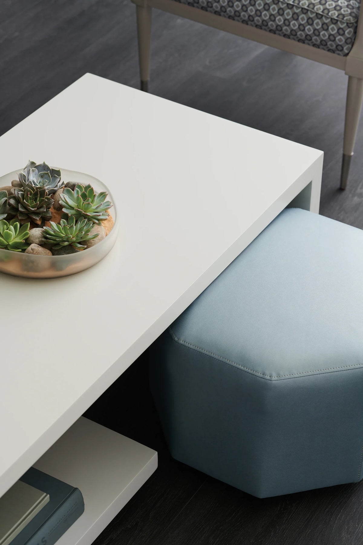 Caracole Expressions Cocktail Table – side view – Lusso Furniture Miami