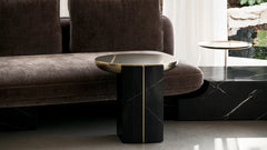 Caracole Overlap Side Table – back view – Lusso Furniture Miami