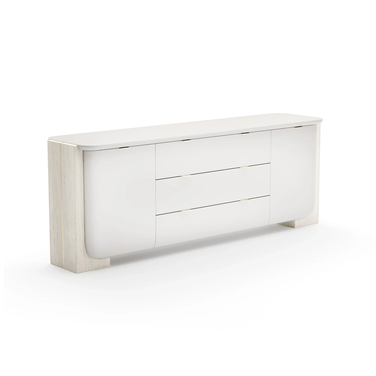 Caracole Overlap Sideboard – side view – Lusso Furniture Miami