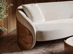 Caracole Fleur Wood Back Sofa – detail – Lusso Furniture Miami