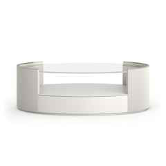 Caracole Love Oval Cocktail Table – front view – Lusso Furniture Miami