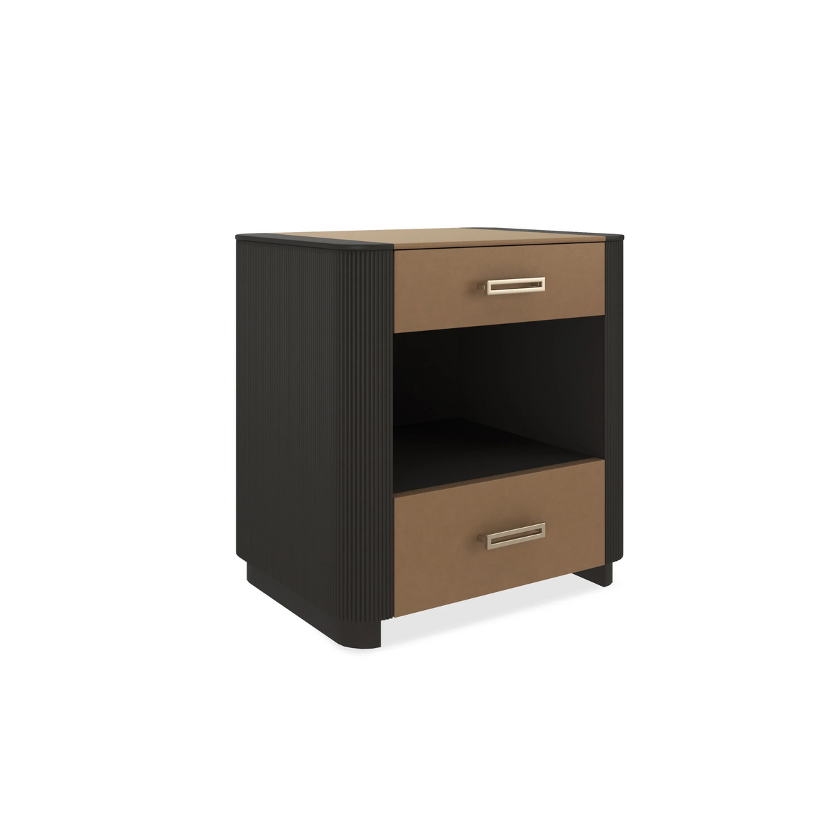 Caracole Love Open Nightstand – angle view – Lusso Furniture Miami
