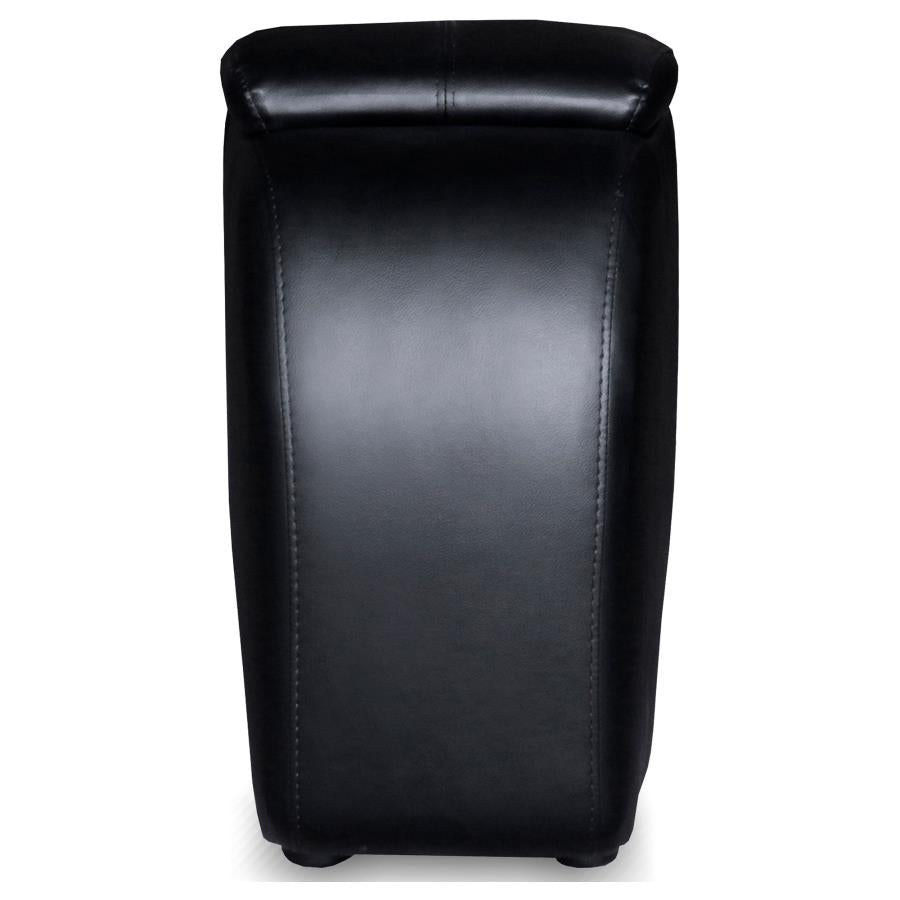 Cyrus Upholstered Home Theater Storage Wedge Console Black-zoom-2