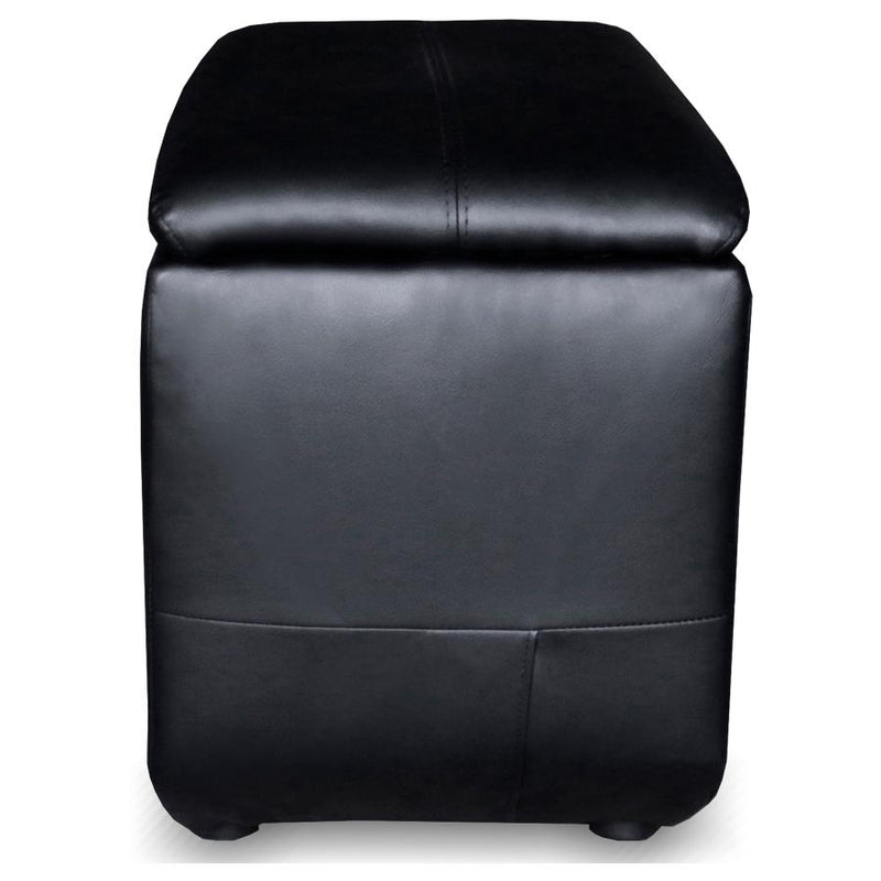 Cyrus Upholstered Home Theater Storage Wedge Console Black-zoom-
