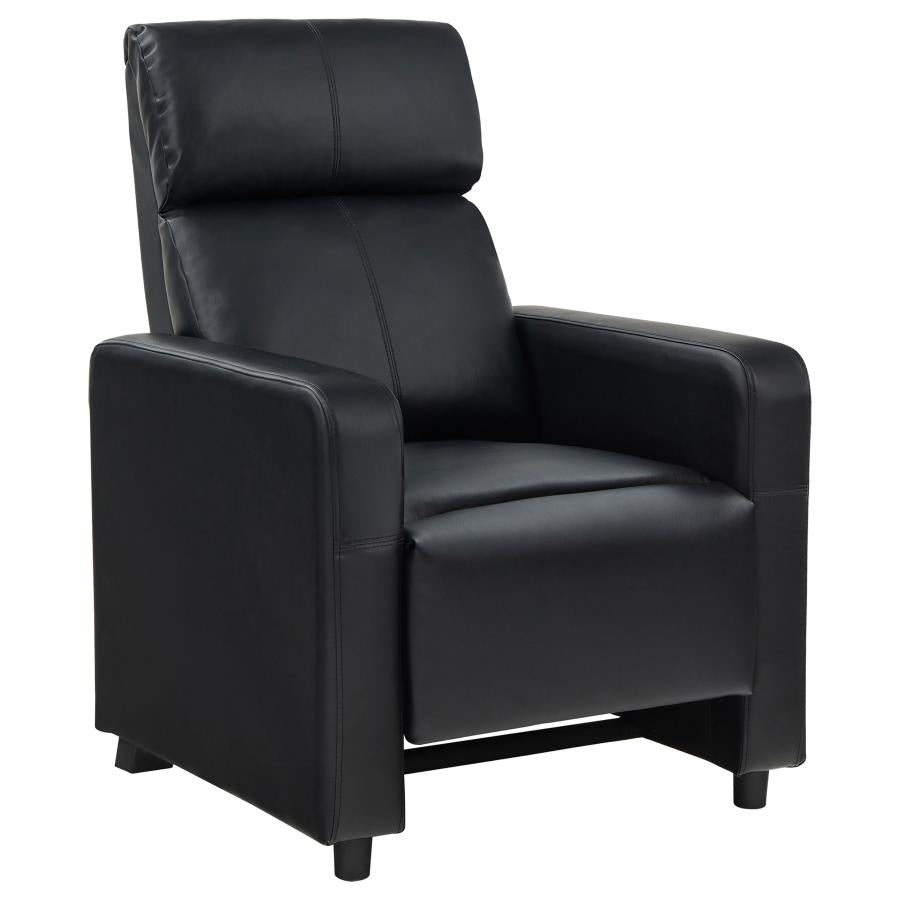 Toohey Upholstered Tufted Recliner Living Room Set Black-zoom-5